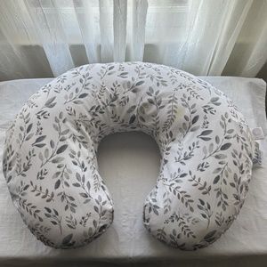 Boppy Original Nursing Support/Pillow Grey Taupe Leaves